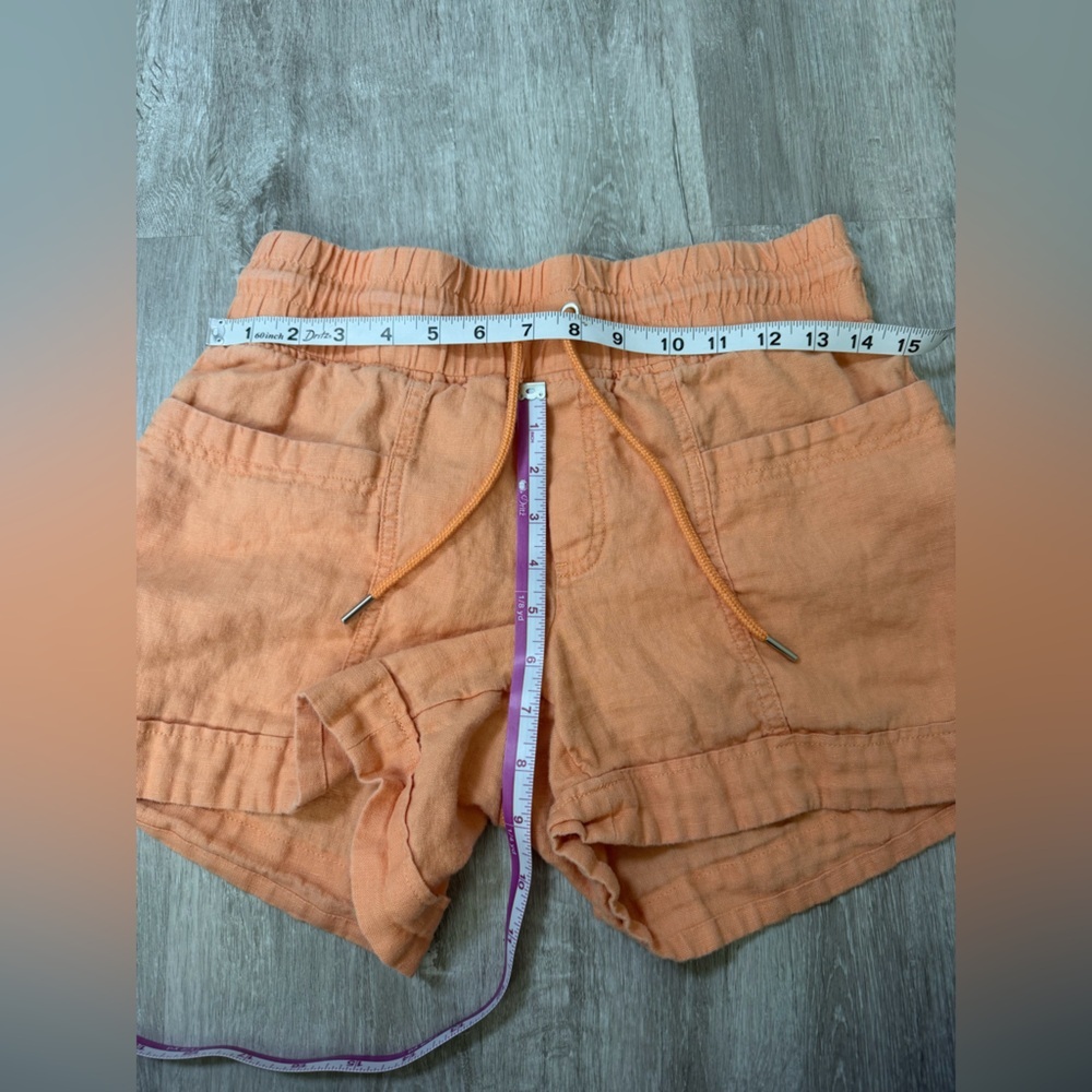Athleta Cabo Linen 4" Shorts Short Coral Peach Women’s Size 2 Pockets Size 2 - Picture 5 of 7